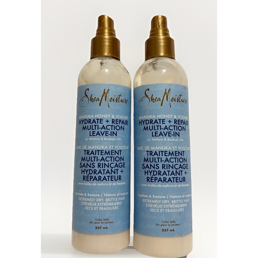 SheaMoisture Manuka Honey Yogurt Leave In Conditioner 8oz Hydrate Repair No Caps